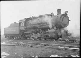 Northern Pacific steam locomotive 1170 at Staples, Minnesota, in 1950.