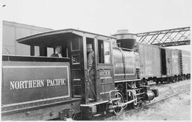 Northern Pacific steam locomotive 1 at Seattle, Washington, circa 1956.