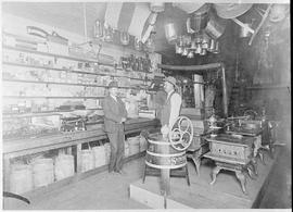 Hardware store interior in Granite Falls, Washington, circa 1920.