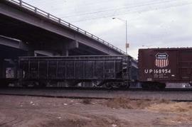 Northern Pacific hopper car number 72065 at Albuquerque, New Mexico, in 1981.