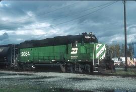 Burlington Northern 2084 at Sumas, Washington in 1988.