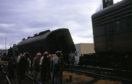 Spokane, Portland and Seattle Railway wrecking crane X-5 at Portland, Oregon in 1968.