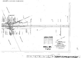 Plat Map of Northern Pacific Facilities at Hall, Montana, 1933