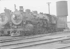 Northern Pacific steam locomotive 1801 at Hoquiam, Washington, in 1949.