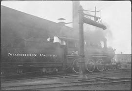 Northern Pacific steam locomotive 249 at Tacoma, Washington, in 1936.