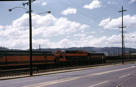 Great Northern Railway Company diesel locomotive 323 at Portland, Oregon in 1966.