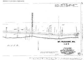 Plat Map of Spokane, Portland, and Seattle Railway Facilities at Mt Pleasant, Washington, 1915