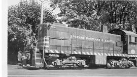 Spokane, Portland and Seattle (SP&S) Diesel Locomotive Number 23, Eugene, Oregon, September 1956