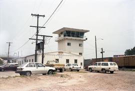 CSX Transportation yard tower at Baldwin, Florida on July 29, 1987.