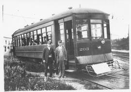 Seattle & Rainier Valley Railway Car 203 in Seattle, Washington, 1920