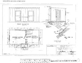 Great Northern Engineering Drawing, Caboose Supply and Battery Charger Building, Metal 9'4 Inch X...