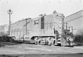 Northern Pacific diesel locomotive number 215 at Tacoma, Washington, in 1970.