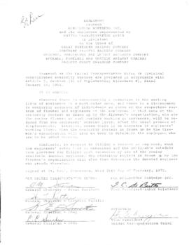 Burlington Northern-United Transportation Union Agreement and Seniority Roster, February 1970