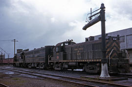 Spokane, Portland and Seattle Railway diesel locomotive 84 at Vancouver, Washington in 1962.