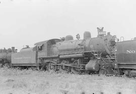 Northern Pacific steam locomotive 1375 at South Tacoma, Washington, in 1955.