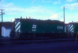 Burlington Northern 1745 at Spokane, Washington in 1987.