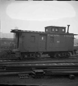 Pacific Coast Railroad caboose number 55 at Seattle, Washington, circa 1946.