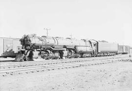 Northern Pacific steam locomotive 5146 at Laurel, Montana, in 1953.