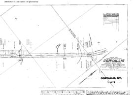 Plat Map of Northern Pacific Facilities at Corvallis, Montana, 1929