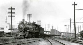 Pacific Coast Railroad freight train at Seattle, Washington, circa 1940.