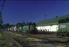 Burlington Northern 8147 at Bellingham, Washington in 1985.