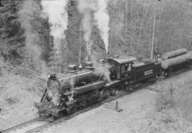 Rayonier Incorporated Steam Locomotive Number 90 at Railroad Camp, Washington in March, 1962.