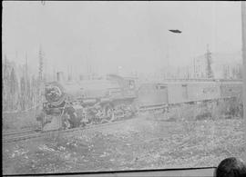 Northern Pacific steam locomotive number 2170 near Upham, Washington, circa 1914.