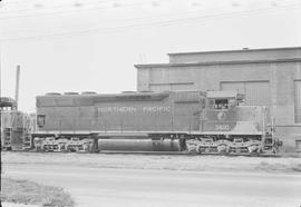 Northern Pacific diesel locomotive number 3610 at Auburn, Washington, in 1967.