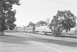 Southern Pacific Railroad diesel locomotive number 3200 at Menlo Park, California in 1973.