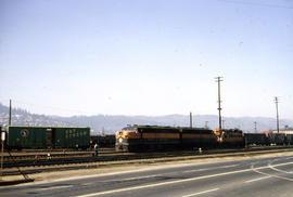 Great Northern Railway Company diesel locomotive 278A at Portland, Oregon (undated).