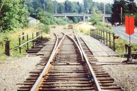 Former Burlington Northern mainline at Maple Valley, Washington, circa 1985.