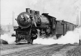 Northern Pacific steam locomotive number 2258 at Seattle, Washington, circa 1935.