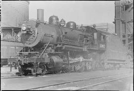 Northern Pacific steam locomotive 1387 at Missoula, Montana, in 1943.