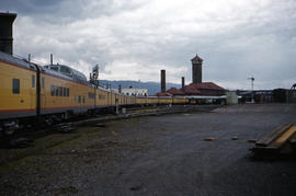 Union Pacific Railroad Company passenger cars at Portland, Oregon in 1959.