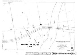 Plat Map of Great Northern Facilities at Hedlund Lumber Co., Washington, 1918