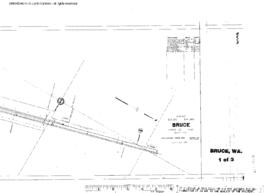 Plat Map of Northern Pacific Facilities at Bruce, Washington, 1955