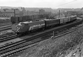 Burlington Northern diesel locomotive 9810 at Tacoma, Washington, on March 15, 1971.