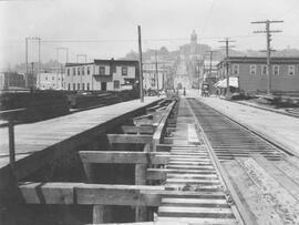 Grant Street Electric Railway track, Seattle, Washington, circa 1900