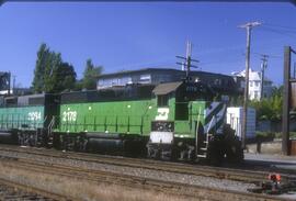 Burlington Northern 2178 at Bellingham, Washington in 1987.