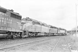 Burlington Northern freight train at Tacoma, Washington in 1971.