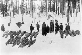 A Great Northern Railway accident at Wellington, Washington in March 1910.