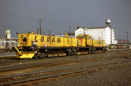 Loram Maintenance of Way rail grinder RG1016771 at Portland, Oregon in 1978.