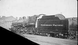 Northern Pacific steam locomotive 2192 at South Tacoma, Washington, in 1934.