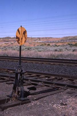 Burlington Northern switchstand at Eltropia, Washington, in 1986.