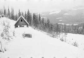 Northern Pacific cabin at Martin, Washington, in 1959.