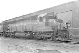 Burlington Northern diesel locomotive 6456 at Auburn, Washington in 1972.