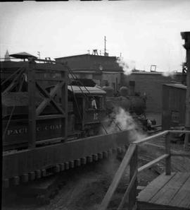 Pacific Coast Railroad steam locomotive number 15 at Seattle, Washington in 1950.