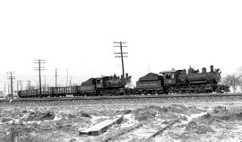 Pacific Coast Railroad steam locomotive number 15 at Auburn, Washington, circa 1950.