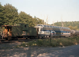 Holland America Westours passenger car 554 at South Seattle, Washington on June 25, 1987.
