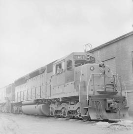 Northern Pacific diesel locomotive number 3601 at Auburn, Washington, in 1967.